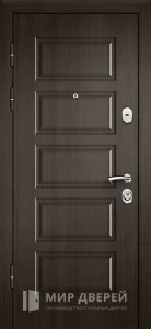 Металлическая дверь в квартиру коричневая №12 внутренняя - фото