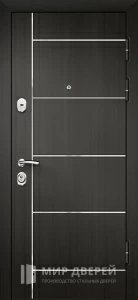 Российская дверь с зеркалом Венге с  пенополистиролом №19 внешняя - фото