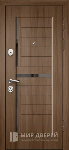 Межкомнатная металлическая дверь со стеклом №19 внешняя - фото