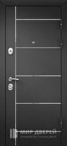 Дверь металлическая межкомнатная серая №24 внешняя - фото