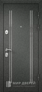 Дверь входная премиум серая №23 внешняя - фото